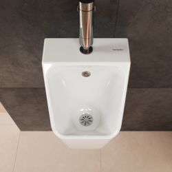 Pisuar z zasilaniem od góry, odpływ z tyłu, bezkołnierzowy, SmartClean Biały EluPura Original Q HANSGROHE 61184450