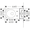 Miska kompakt. WC 640, przyścienna, odp. poziom/pion, HygieneEffect Biały EluPura Original S HANSGROHE 62012450