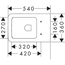 Miska wisząca WC 540 AquaChannel Flush, HygieneEffect Biały EluPura Original Q HANSGROHE 62018450
