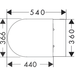 Miska WC 540, bezkołnierza AquaFall Flush, HygieneEffect, z deską WC, SoftClose, QuickRelease Biały EluPura S HANSGROHE 62021450