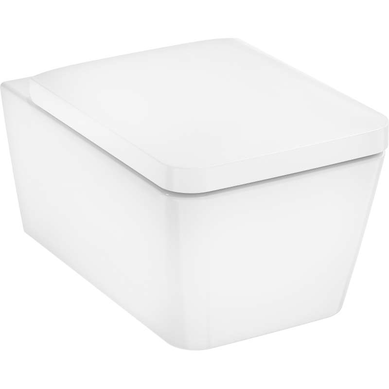 Miska WC 540, bezkołnierza AquaFall Flush, HygieneEffect, z deską WC, SoftClose, QuickRelease Biały EluPura Q HANSGROHE 62023450