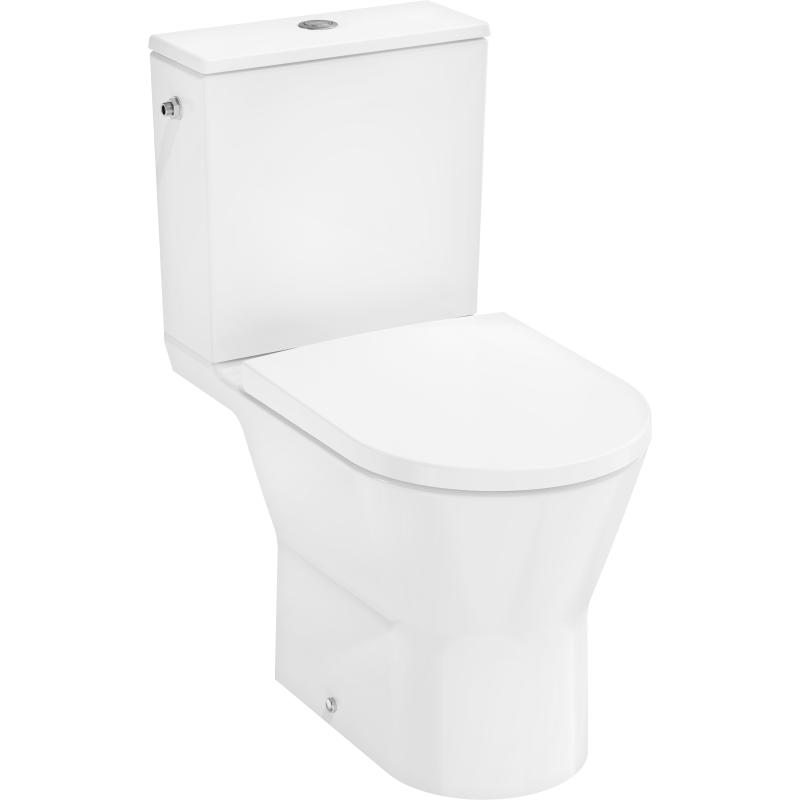 Kompakt WC 640, odpływ poziom. przył. bok, AquaChannel, z deską WC, SoftClose, Biały EluPura Original S HANSGROHE 62040450