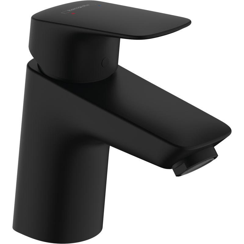 Jednouchwytowa bateria umywalkowa 70 z kompletem odpływowym Push-Open Czarny Matowy Logis HANSGROHE 71077670