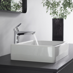 Jednouchwytowa bateria umywalkowa 190 z kompletem odpływowym z cięgłem Chrom Logis HANSGROHE 71090000