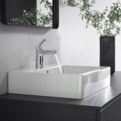 Jednouchwytowa bateria umywalkowa 100 z kompletem odpływowym z cięgłem Chrom Logis HANSGROHE 71100000