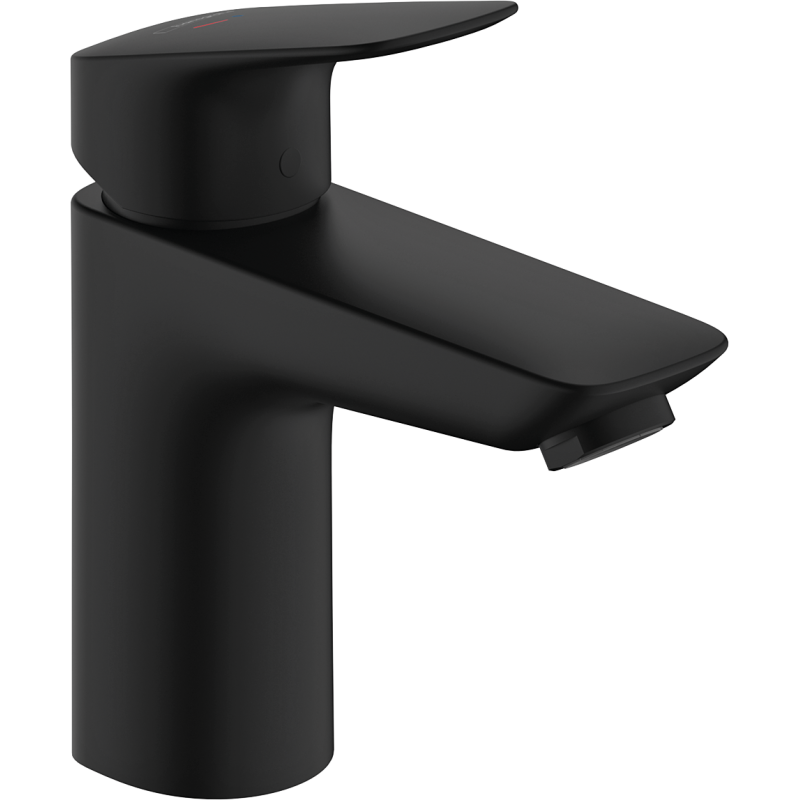 Jednouchwytowa bateria umywalkowa 100 CoolStart bez kompletu odpływowego Czarny Matowy Logis HANSGROHE 71103670