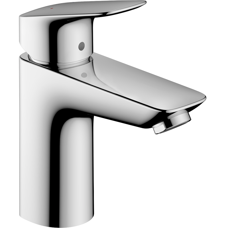 Jednouchwytowa bateria umywalkowa 100 LowFlow z kompletem odpływowym z cięgłem Chrom Logis HANSGROHE 71104000