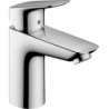 Jednouchwytowa bateria umywalkowa 100 z metalowym kompletem odpływowym z cięgłem Chrom Logis HANSGROHE 71171000
