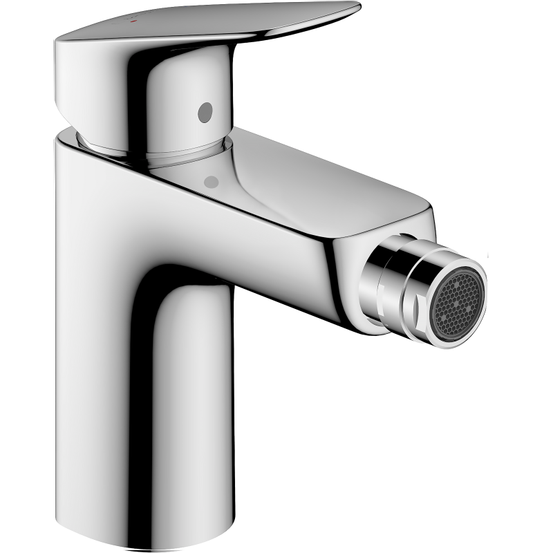 Jednouchwytowa bateria bidetowa 100 z kompletem odpływowym z cięgłem Chrom Logis HANSGROHE 71200000