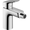 Jednouchwytowa bateria bidetowa 100 z kompletem odpływowym z cięgłem Chrom Logis HANSGROHE 71200000