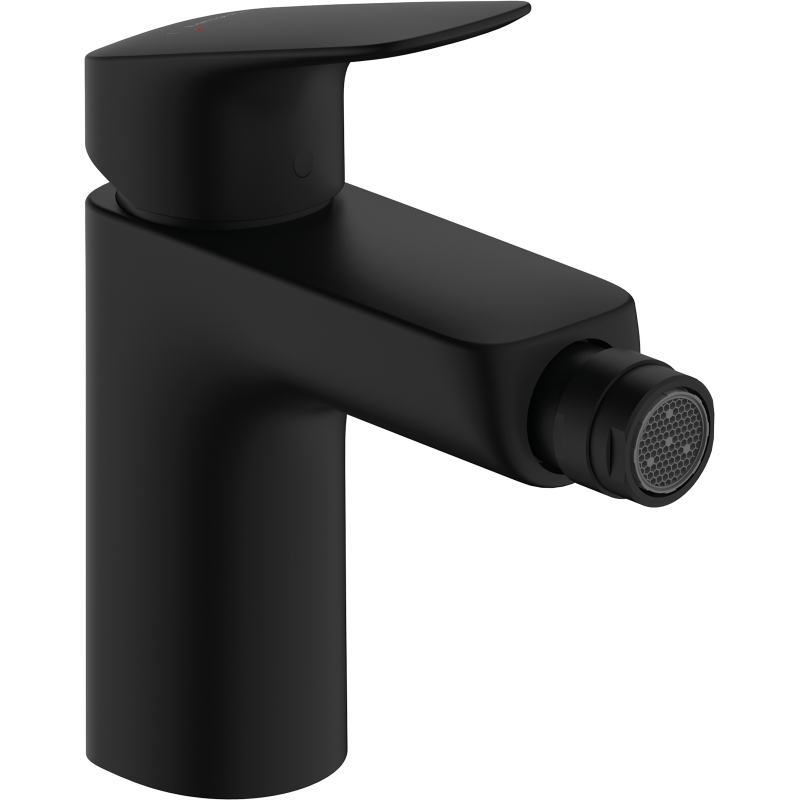 Jednouchwytowa bateria bidetowa 100 z kompletem odpływowym z cięgłem Czarny Matowy Logis HANSGROHE 71200670