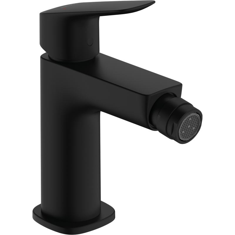 Jednouchwytowa bateria bidetowa 110 Fine z kompletem odpływowym z cięgłem Czarny Matowy Logis HANSGROHE 71201670