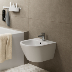 Jednouchwytowa bateria bidetowa z kompletem odpływowym z cięgłem Chrom Vernis Blend HANSGROHE 71210000