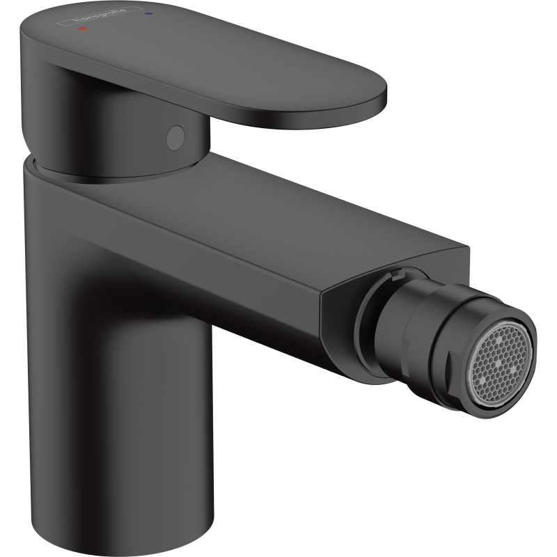 Jednouchwytowa bateria bidetowa z kompletem odpływowym z cięgłem Czarny Matowy Vernis Blend HANSGROHE 71210670