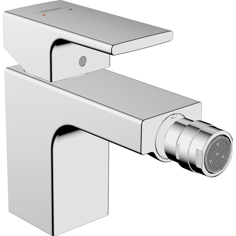 Jednouchwytowa bateria bidetowa z kompletem odpływowym z cięgłem Chrom Vernis Shape HANSGROHE 71211000
