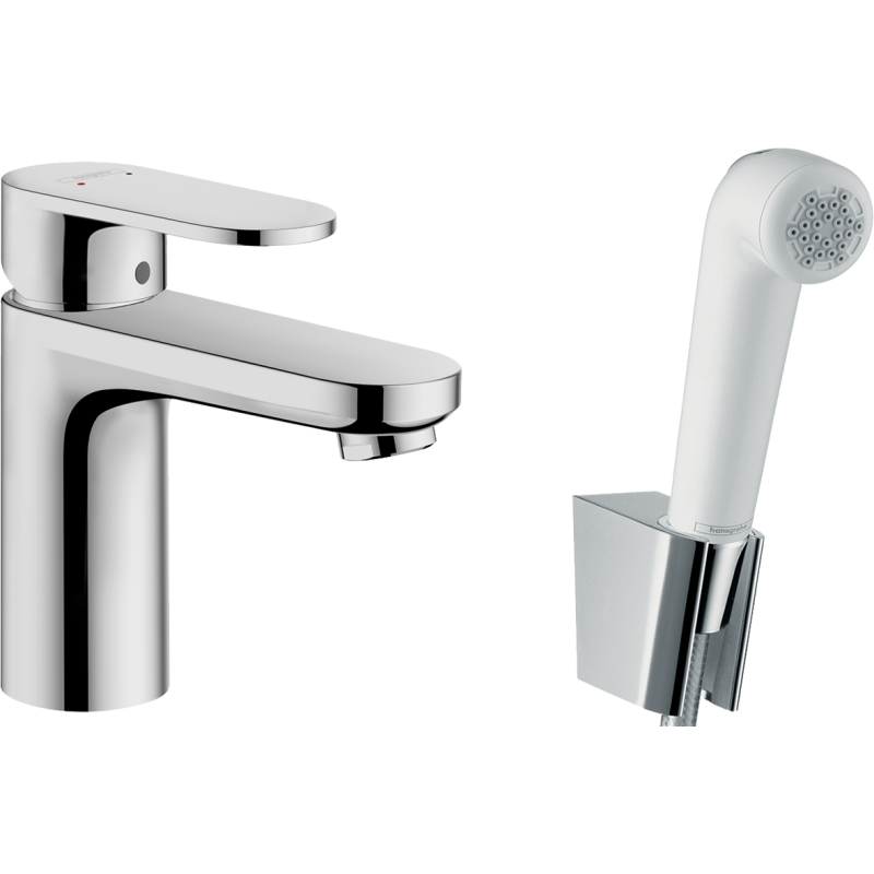 Bateria umywalkowa 100 z główką Bidette i wężem 160 cm, bez kompletu odpływowego Chrom Vernis Blend HANSGROHE 71215000