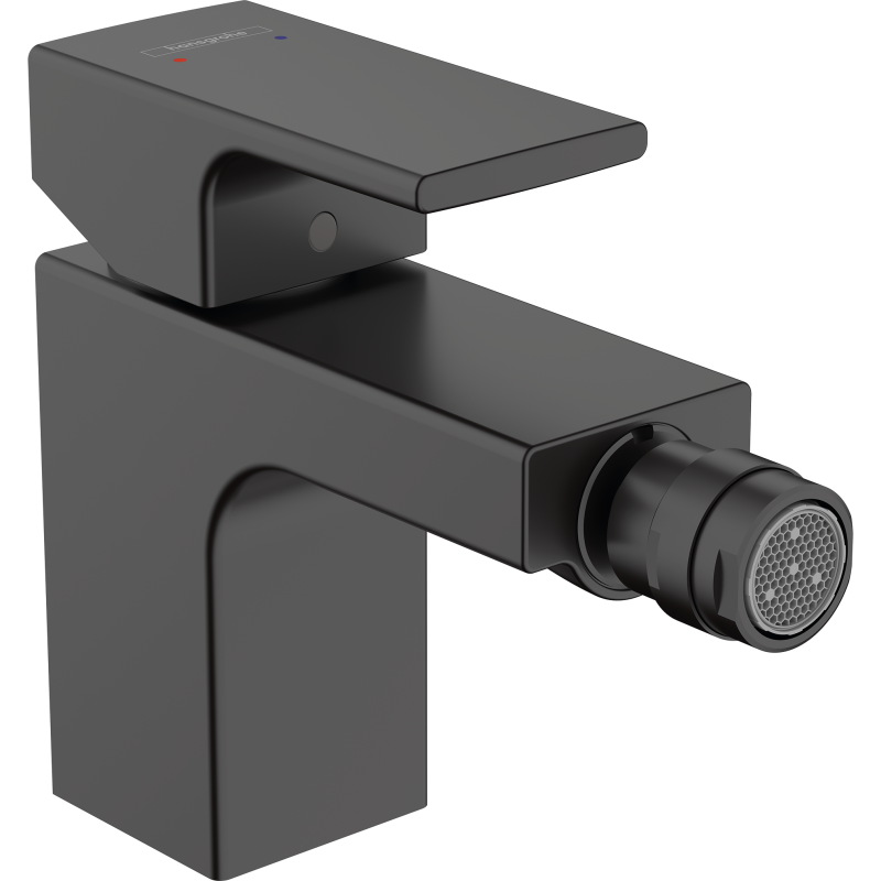 Jednouchwytowa bateria bidetowa z metalowym kompletem odpływowym Czarny Matowy Vernis Shape HANSGROHE 71219670