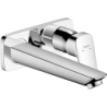 Jednouchwytowa bateria umywalkowa z wylewką 19,5 cm, ścienna, podtynkowa Chrom Logis HANSGROHE 71220000