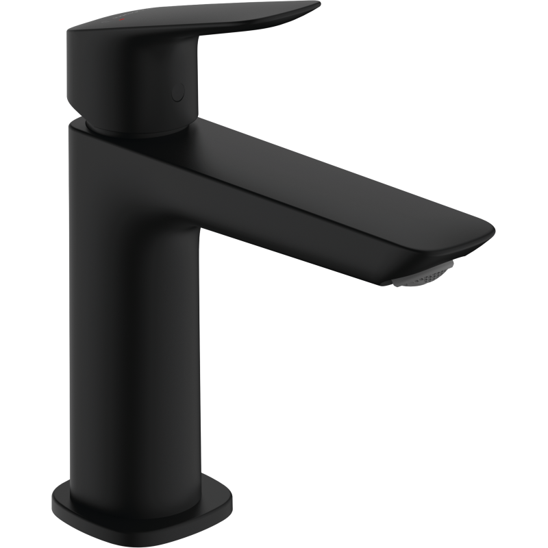 Jednouchwytowa bateria umywalkowa 110 Fine z kompletem odpływowym Push-Open Czarny Matowy Logis HANSGROHE 71252670