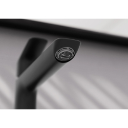 Jednouchwytowa bateria umywalkowa 110 Fine z kompletem odpływowym Push-Open Czarny Matowy Logis HANSGROHE 71252670