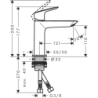 Jednouchwytowa bateria umywalkowa 110 Fine CoolStart bez kompletu odpływowego Czarny Matowy Logis HANSGROHE 71255670