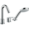 3-otworowa jednouchwytowa bateria na brzeg wanny, Secuflex Chrom Logis HANSGROHE 71310000