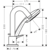 3-otworowa jednouchwytowa bateria na brzeg wanny Chrom Logis HANSGROHE 71313000