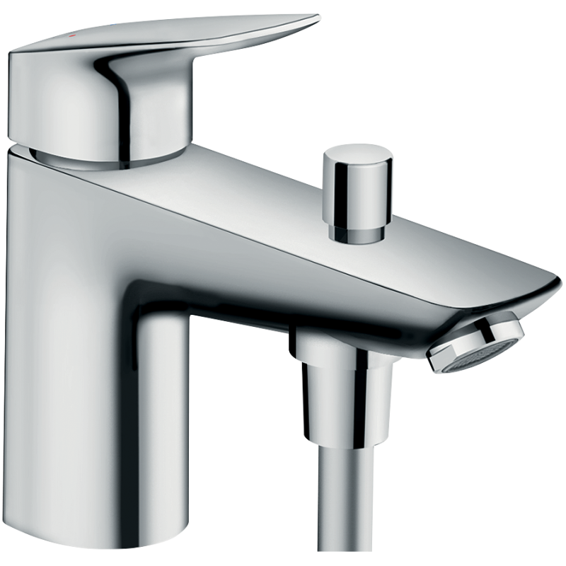 Jednouchwytowa bateria wannowa Monotrou z 2 zakresami przepływu i przełącznikiem ciśnieniowym Chrom Logis HANSGROHE 71315000