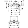 Jednouchwytowa bateria wannowa, natynkowa Chrom Logis HANSGROHE 71400000