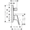Jednouchwytowa bateria wannowa, podtynkowa do iBox universal Chrom Logis HANSGROHE 71405000