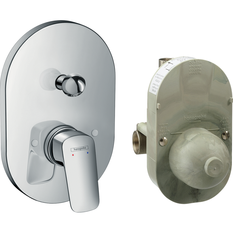 Zestaw jednouchwytowej baterii wannowej, podtynkowej Chrom Logis HANSGROHE 71409000