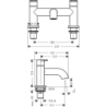 2-otworowa bateria na brzeg wanny Czarny Matowy Vernis Blend HANSGROHE 71442670