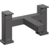 2-otworowa bateria na brzeg wanny Czarny Matowy Vernis Shape HANSGROHE 71452670