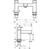 2-otworowa bateria na brzeg wanny Czarny Matowy Vernis Shape HANSGROHE 71452670