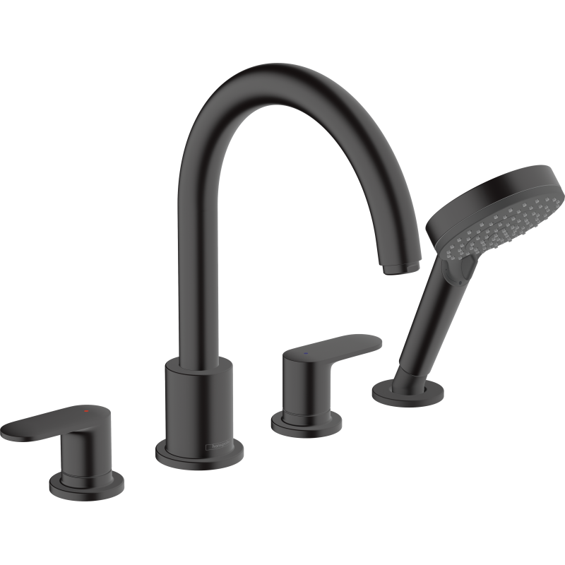4-otworowa bateria na brzeg wanny Czarny Matowy Vernis Blend HANSGROHE 71456670