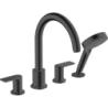 4-otworowa bateria na brzeg wanny Czarny Matowy Vernis Shape HANSGROHE 71459670