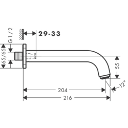 Wylewka wannowa Chrom Vernis Shape HANSGROHE 71460000