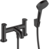 2-otw. bateria na brzeg wanny z zaworem przełączającym i główką prysznicową Vernis Blend Vario Czarny mat HANSGROHE 71461670