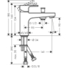 Bateria wannowa Monotrou z 2 zakresami przepływu i przełącznikiem ciśnieniowym Chrom Vernis Shape HANSGROHE 71464000