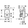 Podtynkowa bateria wannowa z element podstawowym Chrom Vernis Shape HANSGROHE 71472000
