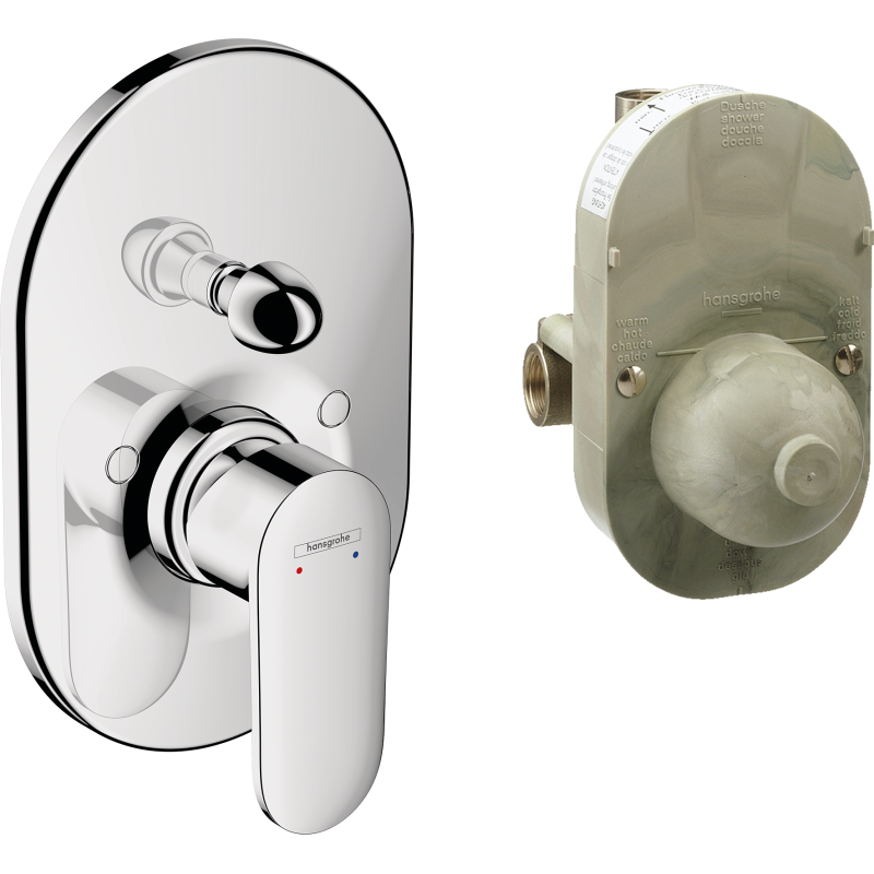 Podtynkowa bateria wannowa z element podstawowym Chrom Vernis Blend HANSGROHE 71473000