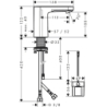 Elektroniczna bateria umywalkowa ze wstępną regulacją temperatury, zasilana baterią Chrom Vernis Blend HANSGROHE 71502000