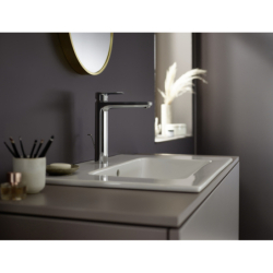 Jednouchwytowa bateria umywalkowa 190 z kompletem odpływowym z cięgłem Chrom Vernis Blend HANSGROHE 71552000