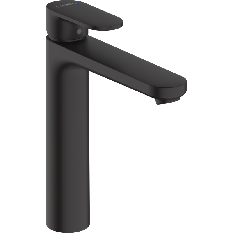 Jednouchwytowa bateria umywalkowa 190 z kompletem odpływowym z cięgłem Czarny Matowy Vernis Blend HANSGROHE 71552670