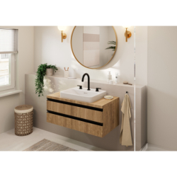 3-otworowa bateria umywalkowa z kompletem odpływowym z cięgłem Czarny Matowy Vernis Blend HANSGROHE 71553670