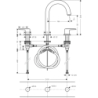 3-otworowa bateria umywalkowa z kompletem odpływowym z cięgłem Czarny Matowy Vernis Blend HANSGROHE 71553670
