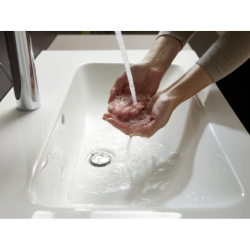 Jednouchwytowa bateria umywalkowa 70 z metalowym kompletem odpływowym z cięgłem Chrom Vernis Blend HANSGROHE 71557000