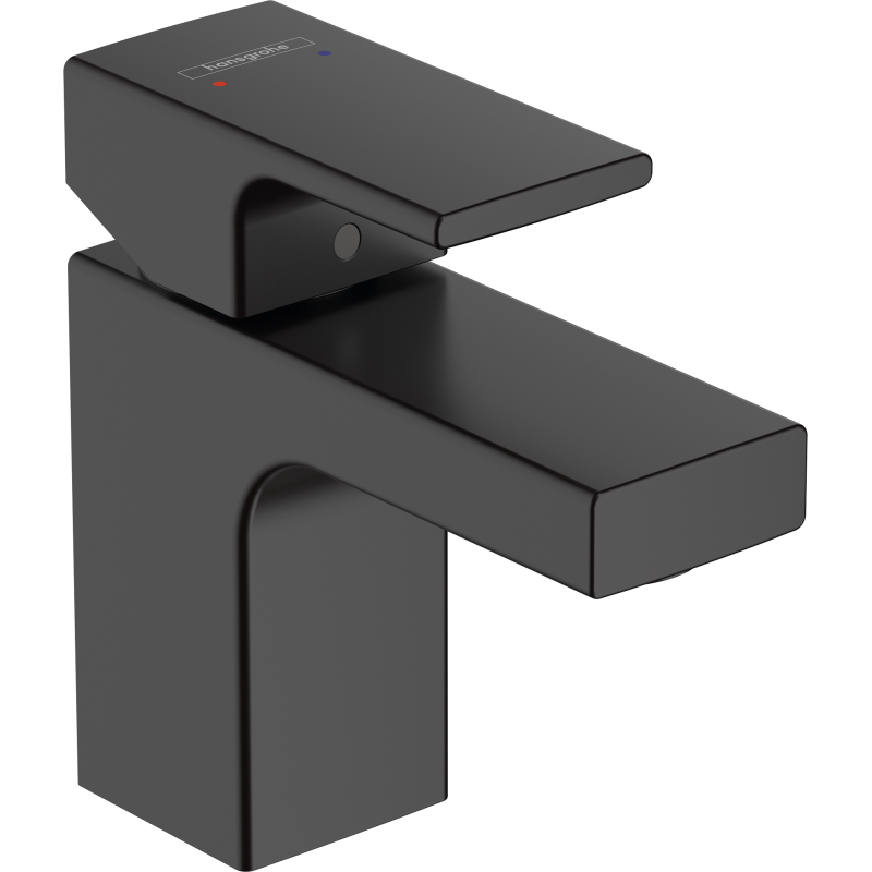 Bateria umywalkowa 70 z odizolowanym kanałem wody i kpl odpływowym z cięgłem Czarny Matowy Vernis Shape HANSGROHE 71560670