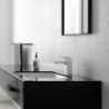 Bateria umywalkowa 100 z odizolowanym kanałem wody i kpl odpływowym z cięgłem Chrom Vernis Shape HANSGROHE 71561000