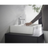 Bateria umywalkowa 100 z odizolowanym kanałem wody i kpl odpływowym z cięgłem Chrom Vernis Shape HANSGROHE 71561000
